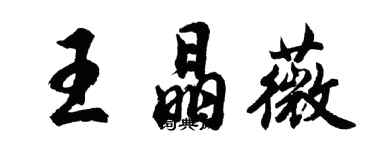 胡問遂王晶薇行書個性簽名怎么寫