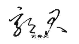 駱恆光郭君草書個性簽名怎么寫