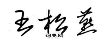 朱錫榮王松燕草書個性簽名怎么寫