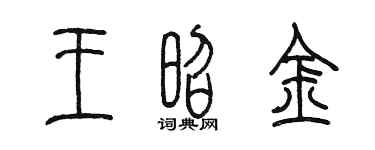 陳墨王昭金篆書個性簽名怎么寫