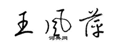 梁錦英王風萍草書個性簽名怎么寫