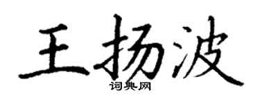 丁謙王揚波楷書個性簽名怎么寫