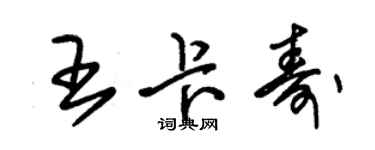 朱錫榮王卡壽草書個性簽名怎么寫