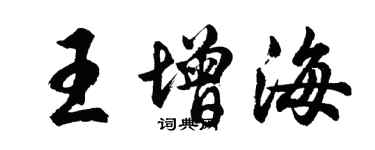 胡問遂王增海行書個性簽名怎么寫