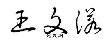 曾慶福王文諾草書個性簽名怎么寫