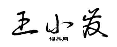 曾慶福王小發草書個性簽名怎么寫