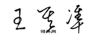 駱恆光王其準草書個性簽名怎么寫