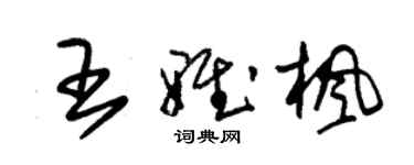 朱錫榮王雅楓草書個性簽名怎么寫