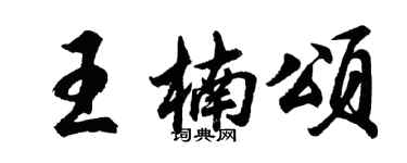 胡問遂王楠頌行書個性簽名怎么寫