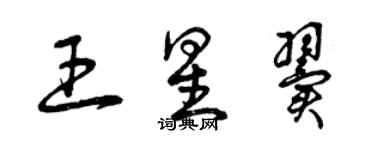 曾慶福王星翼草書個性簽名怎么寫