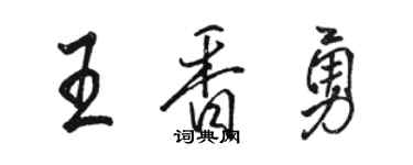 駱恆光王香勇行書個性簽名怎么寫