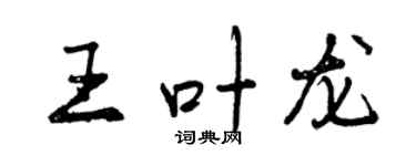 曾慶福王葉龍行書個性簽名怎么寫