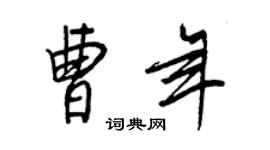 王正良曹年行書個性簽名怎么寫