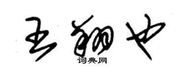 朱錫榮王翔也草書個性簽名怎么寫