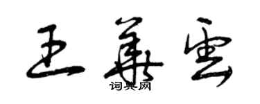 曾慶福王華雲草書個性簽名怎么寫