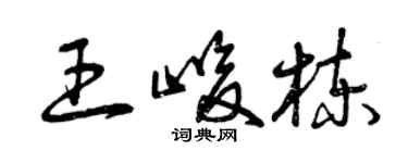 曾慶福王峻棟草書個性簽名怎么寫