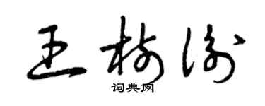 曾慶福王樹衡草書個性簽名怎么寫