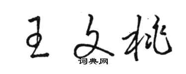 駱恆光王文桃草書個性簽名怎么寫