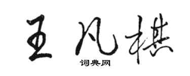 駱恆光王凡棋行書個性簽名怎么寫