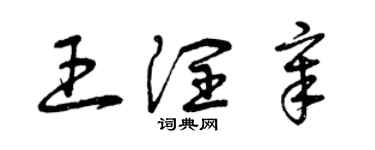 曾慶福王潤章草書個性簽名怎么寫
