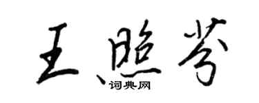 王正良王照芬行書個性簽名怎么寫