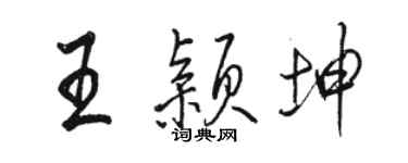 駱恆光王穎坤行書個性簽名怎么寫