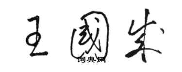 駱恆光王國成草書個性簽名怎么寫