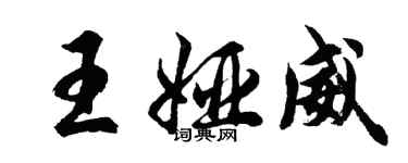 胡問遂王婭威行書個性簽名怎么寫