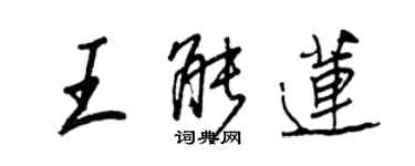 王正良王能蓮行書個性簽名怎么寫