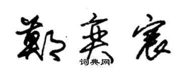 朱錫榮鄭奕宸草書個性簽名怎么寫