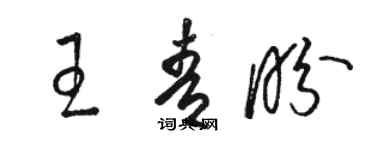 駱恆光王青盼草書個性簽名怎么寫