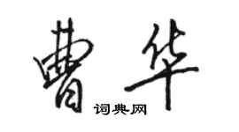 駱恆光曹華行書個性簽名怎么寫