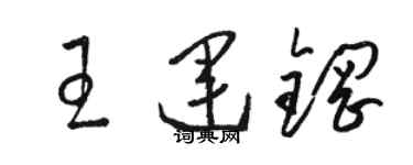 駱恆光王運鋼草書個性簽名怎么寫