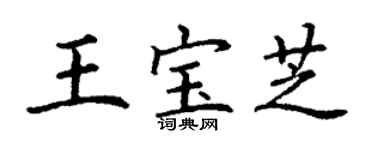 丁謙王寶芝楷書個性簽名怎么寫