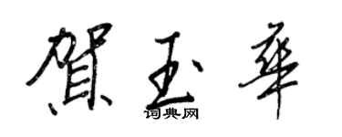 王正良賀玉華行書個性簽名怎么寫