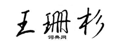 王正良王珊杉行書個性簽名怎么寫