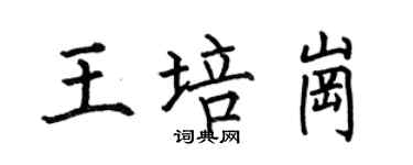 何伯昌王培崗楷書個性簽名怎么寫
