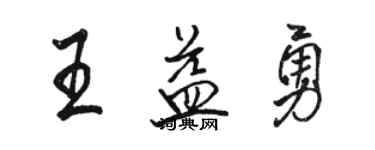 駱恆光王益勇行書個性簽名怎么寫