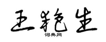 曾慶福王艷生草書個性簽名怎么寫