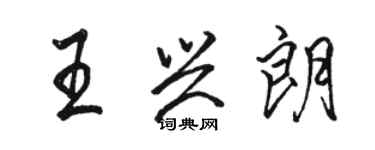 駱恆光王興朗行書個性簽名怎么寫