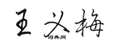 駱恆光王義梅行書個性簽名怎么寫