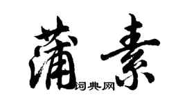 胡問遂蒲素行書個性簽名怎么寫