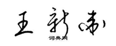 梁錦英王新衛草書個性簽名怎么寫