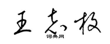 梁錦英王志枚草書個性簽名怎么寫