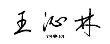 梁錦英王沁林草書個性簽名怎么寫