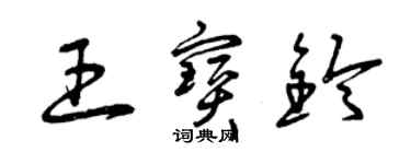 曾慶福王寶鈴草書個性簽名怎么寫