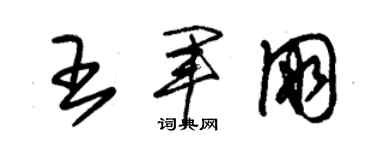 朱錫榮王軍朋草書個性簽名怎么寫