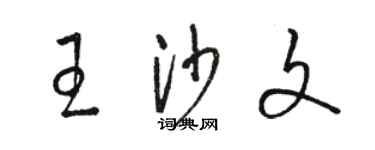 駱恆光王沙文草書個性簽名怎么寫