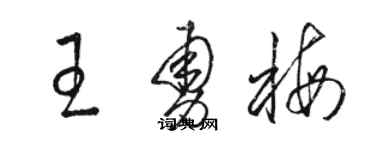 駱恆光王勇梅草書個性簽名怎么寫