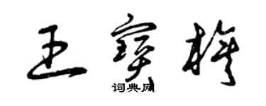 曾慶福王寶旗草書個性簽名怎么寫